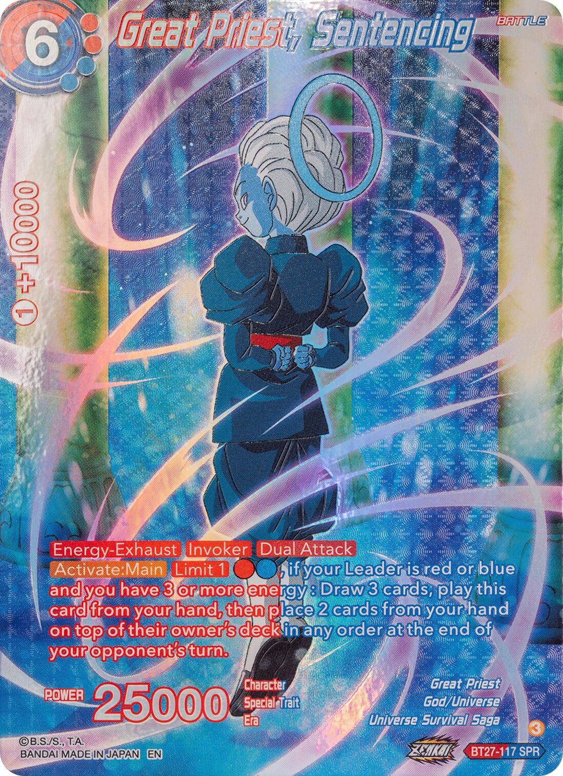 Great Priest, Sentencing (SPR) (BT27-117) [History of Z] | Dragon's Lair Comics and Fantasy Houston TX