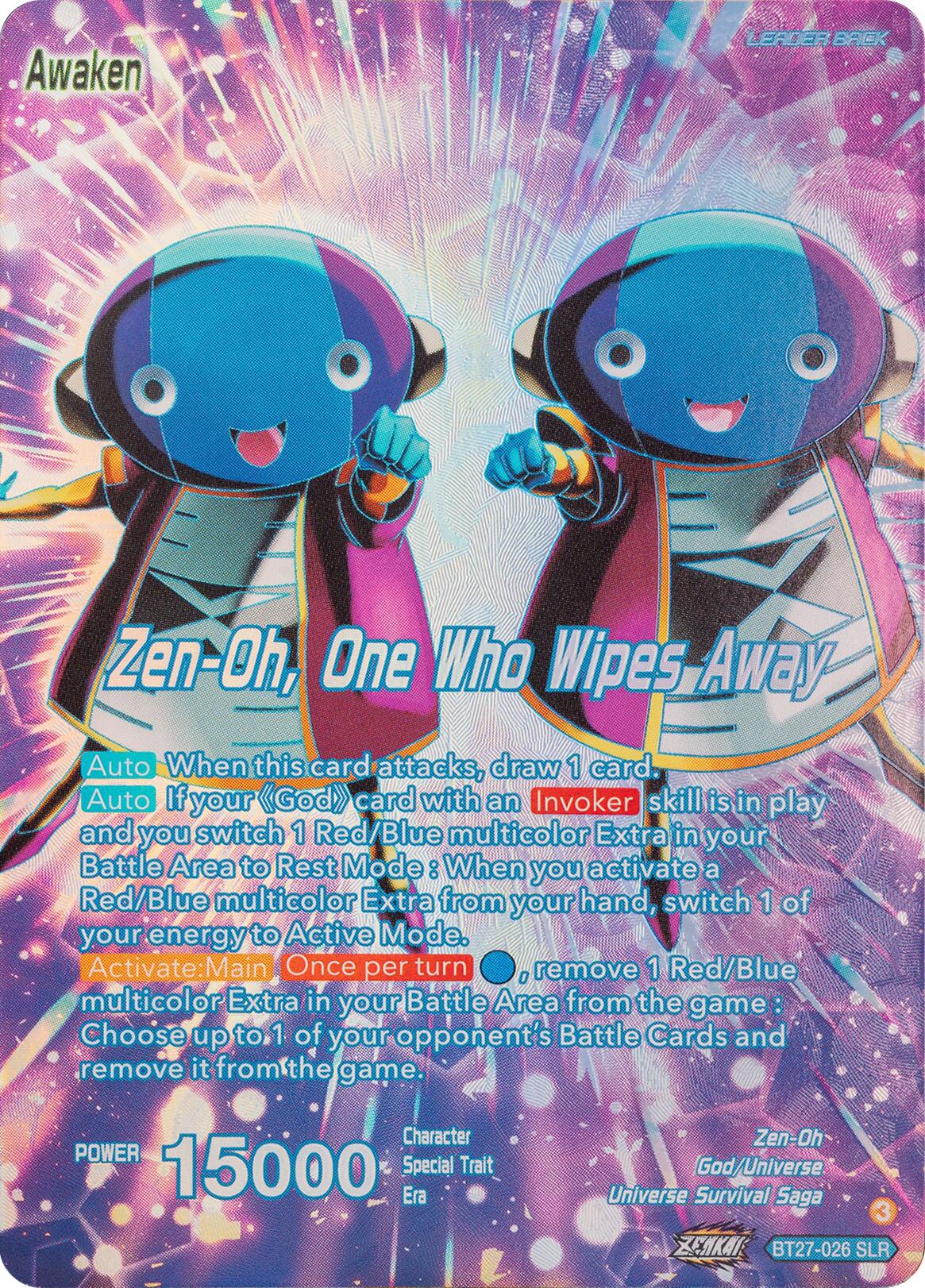 Zen-Oh // Zen-Oh, One Who Wipes Away (SLR) (BT27-026) [History of Z] | Dragon's Lair Comics and Fantasy Houston TX