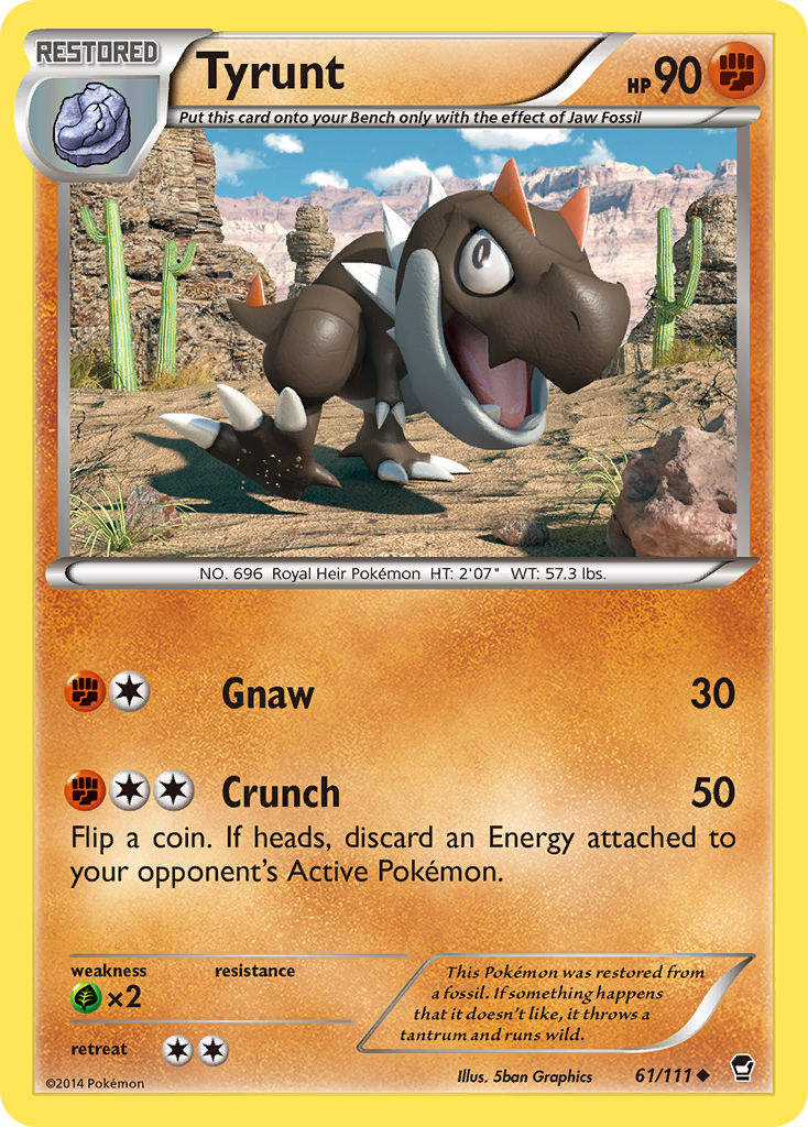 Tyrunt (61/111) (Cosmos Holo) [XY: Furious Fists] | Odin's Place