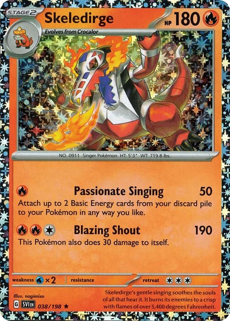 Skeledirge (038/198) (Sparkle Holo) [Miscellaneous Cards] | Dragon's Lair Comics and Fantasy Houston TX