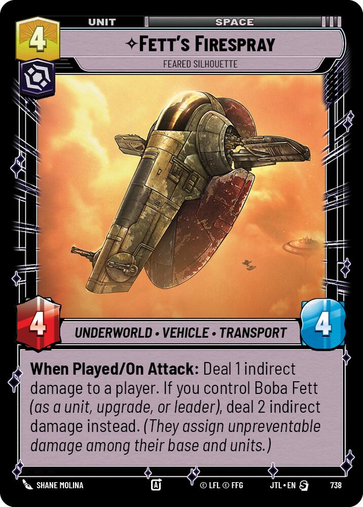 Fett's Firespray - Feared Silhouette (738) (738) [Jump to Lightspeed] | Odin's Place