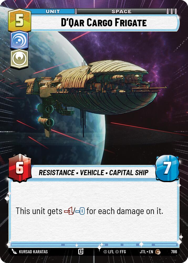 D'Qar Cargo Frigate (786) (Hyperspace Foil) (786) [Jump to Lightspeed] | Odin's Place