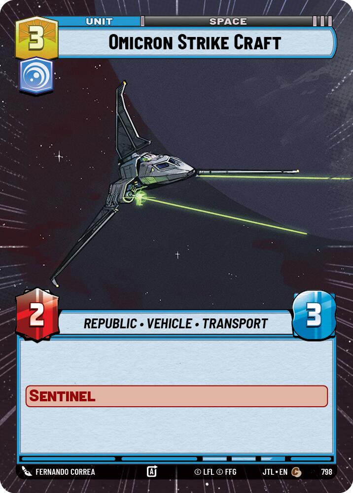 Omicron Strike Craft (798) (Hyperspace Foil) (798) [Jump to Lightspeed] | Odin's Place