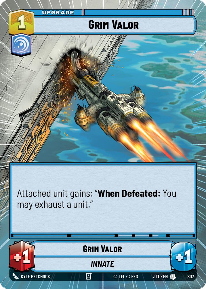 Grim Valor (807) (Hyperspace Foil) (807) [Jump to Lightspeed] | Odin's Place