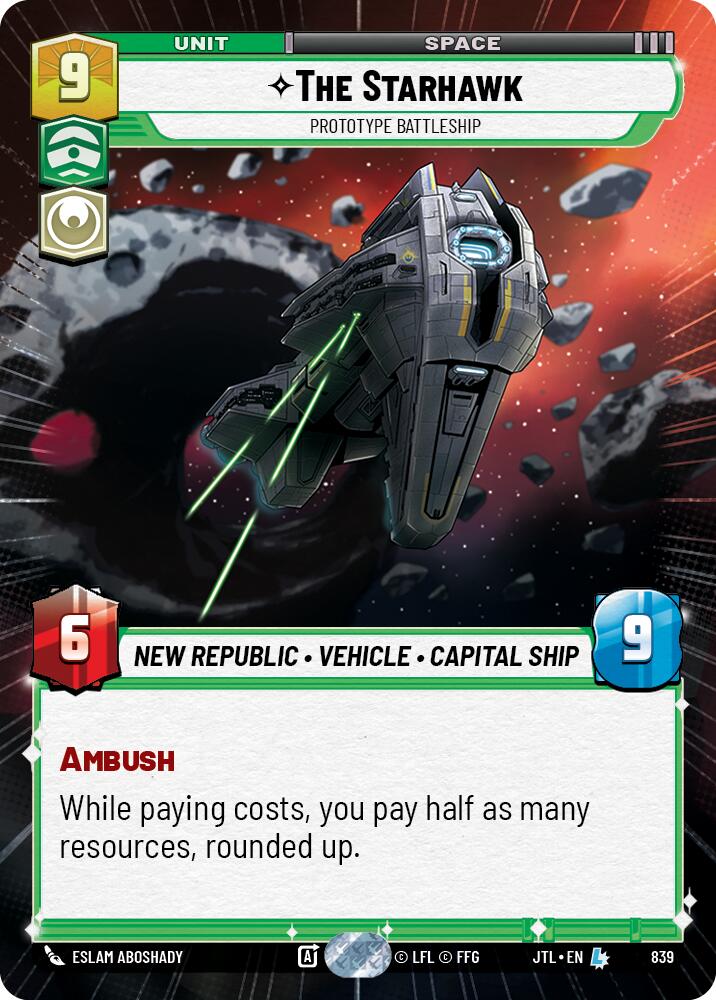 The Starhawk - Prototype Battleship (839) (Hyperspace Foil) (839) [Jump to Lightspeed] | Odin's Place
