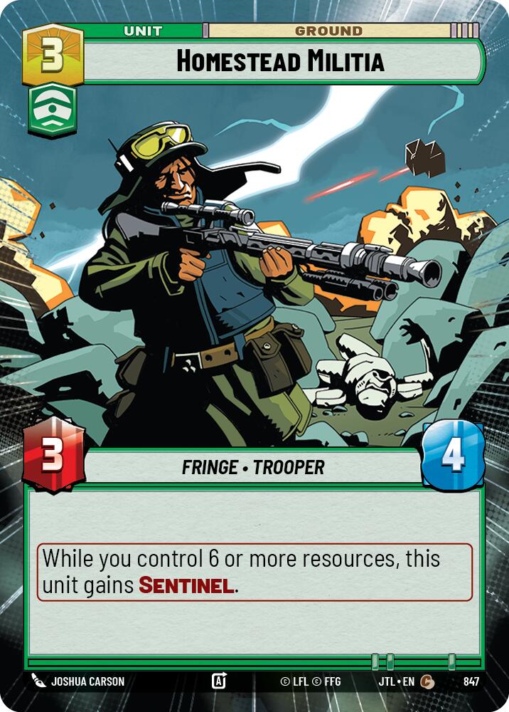Homestead Militia (847) (Hyperspace Foil) (847) [Jump to Lightspeed] | Odin's Place