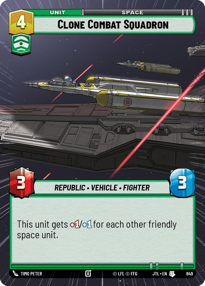 Clone Combat Squadron (849) (Hyperspace Foil) (849) [Jump to Lightspeed] | Odin's Place