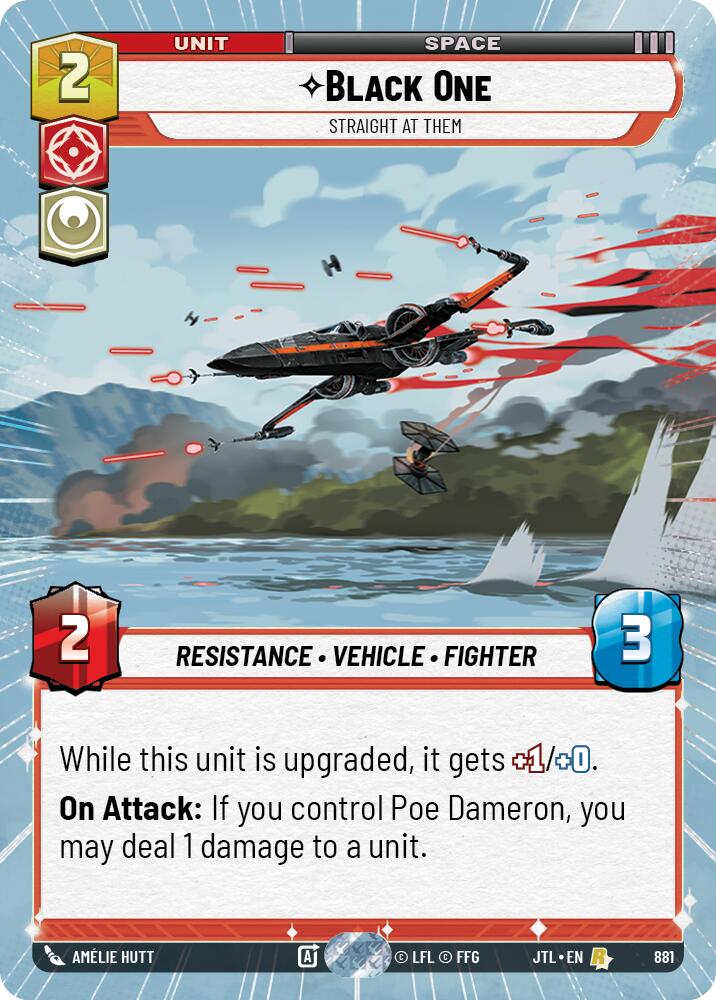 Black One - Straight At Them (881) (Hyperspace Foil) (881) [Jump to Lightspeed] | Dragon's Lair Comics and Fantasy Houston TX
