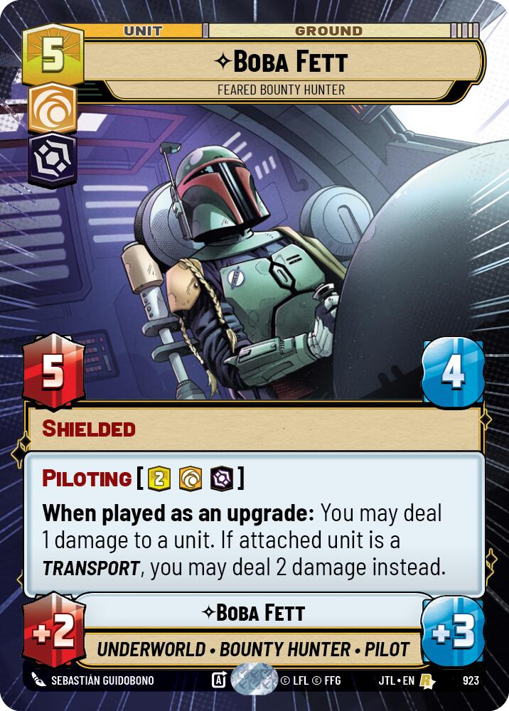 Boba Fett - Feared Bounty Hunter (923) (Hyperspace Foil) (923) [Jump to Lightspeed] | Odin's Place