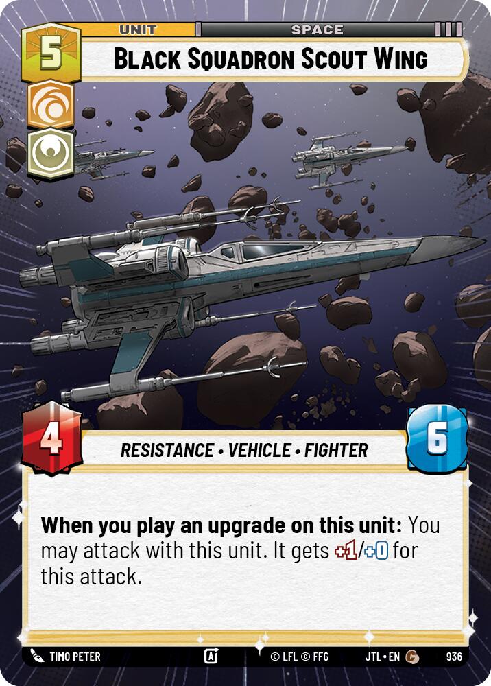 Black Squadron Scout Wing (936) (Hyperspace Foil) (936) [Jump to Lightspeed] | Dragon's Lair Comics and Fantasy Houston TX