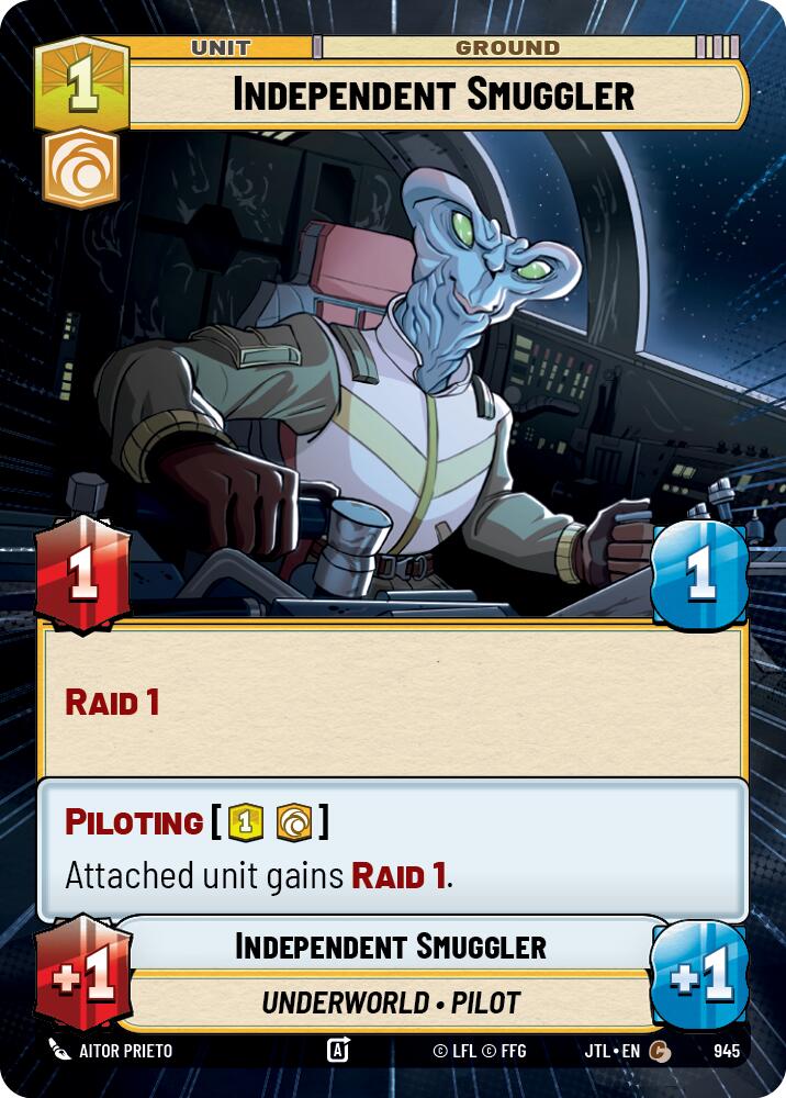 Independent Smuggler (945) (Hyperspace Foil) (945) [Jump to Lightspeed] | Odin's Place
