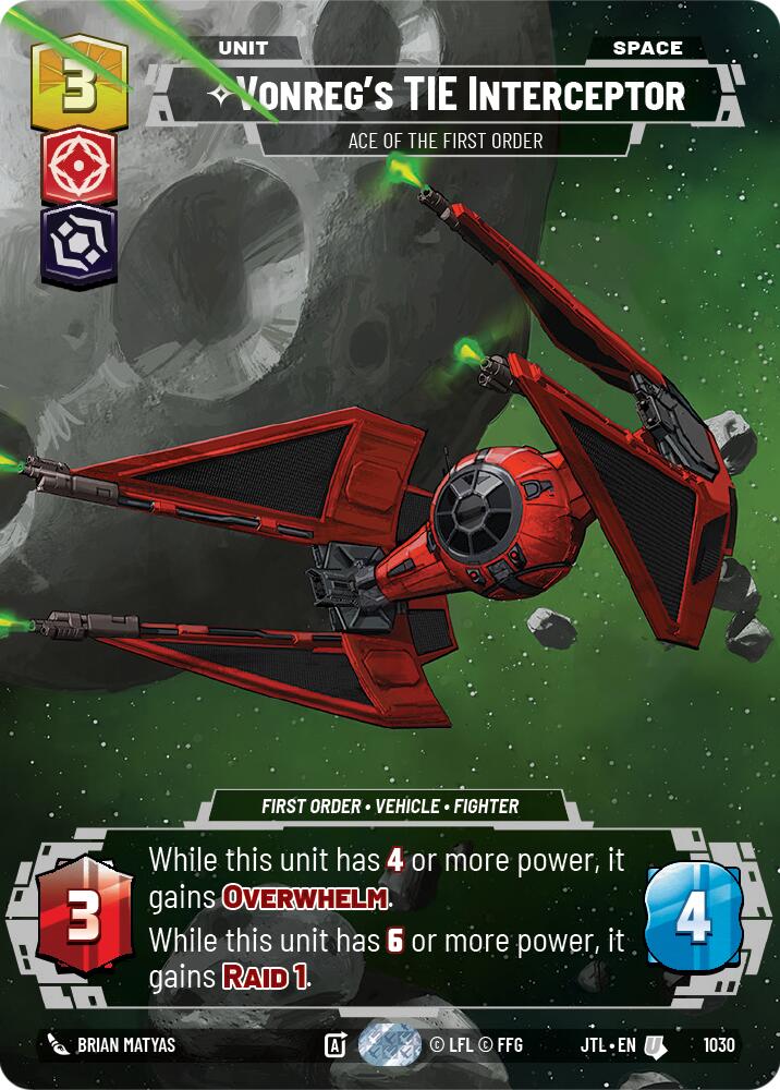 Vonreg's TIE Interceptor - Ace of the First Order (1030) (Prestige) (1030) [Jump to Lightspeed] | Odin's Place