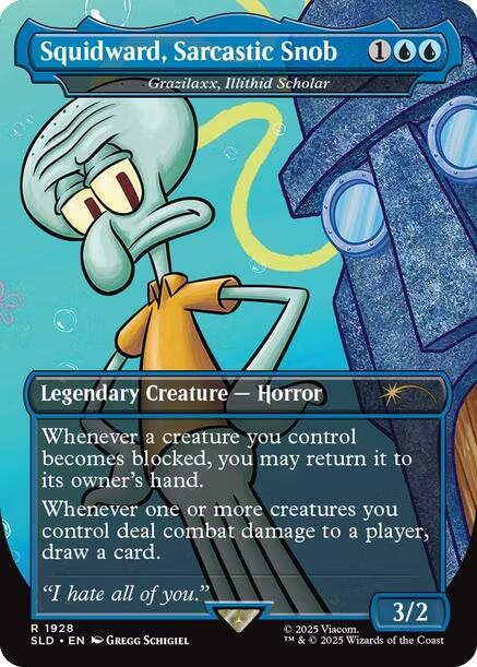 Squidward, Sarcastic Snob - Grazilaxx, Illithid Scholar [Secret Lair Drop Series] | Dragon's Lair Comics and Fantasy Houston TX
