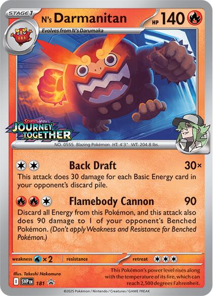 N's Darmanitan (181) [Scarlet & Violet: Black Star Promos] | Dragon's Lair Comics and Fantasy Houston TX