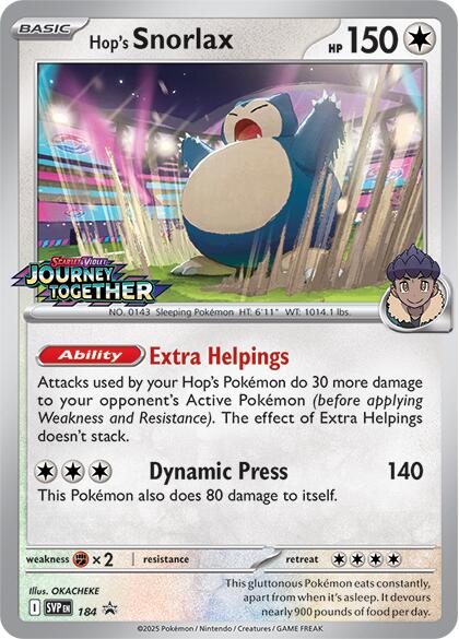 Hop's Snorlax (184) [Scarlet & Violet: Black Star Promos] | Dragon's Lair Comics and Fantasy Houston TX