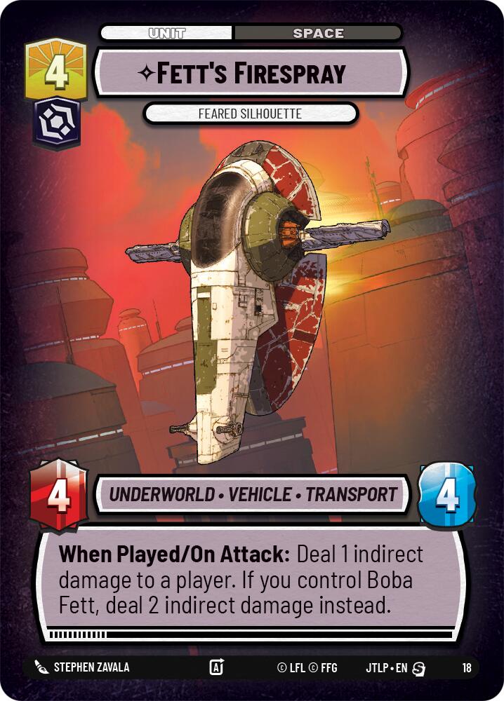 Fett's Firespray - Feared Silhouette (18) (18) [Jump to Lightspeed: Weekly Play] | Odin's Place