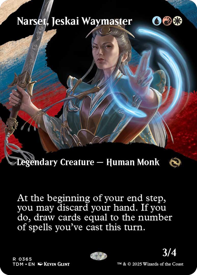 Narset, Jeskai Waymaster (Borderless) [Tarkir: Dragonstorm] | Dragon's Lair Comics and Fantasy Houston TX