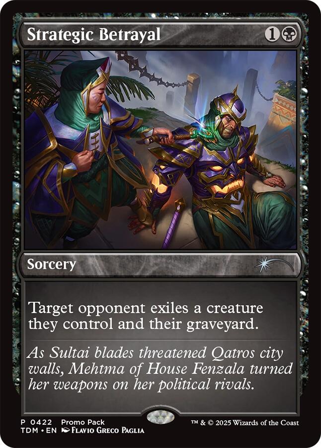 Strategic Betrayal [Tarkir: Dragonstorm Promos] | Dragon's Lair Comics and Fantasy Houston TX