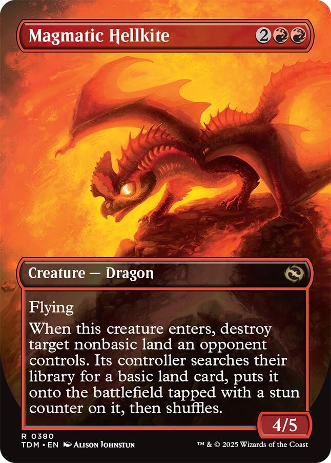 Magmatic Hellkite (Borderless) [Tarkir: Dragonstorm] | Dragon's Lair Comics and Fantasy Houston TX