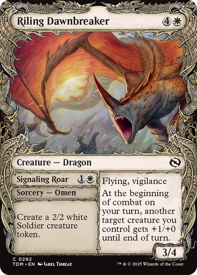 Riling Dawnbreaker (Showcase) [Tarkir: Dragonstorm] | Dragon's Lair Comics and Fantasy Houston TX