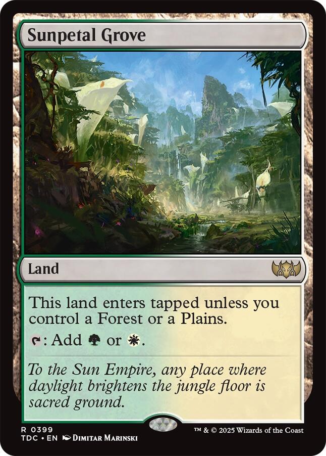 Sunpetal Grove [Tarkir: Dragonstorm Commander] | Dragon's Lair Comics and Fantasy Houston TX