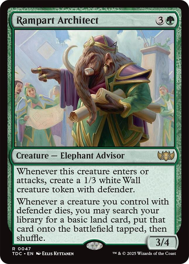 Rampart Architect [Tarkir: Dragonstorm Commander] | Dragon's Lair Comics and Fantasy Houston TX