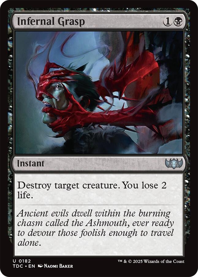 Infernal Grasp [Tarkir: Dragonstorm Commander] | Dragon's Lair Comics and Fantasy Houston TX