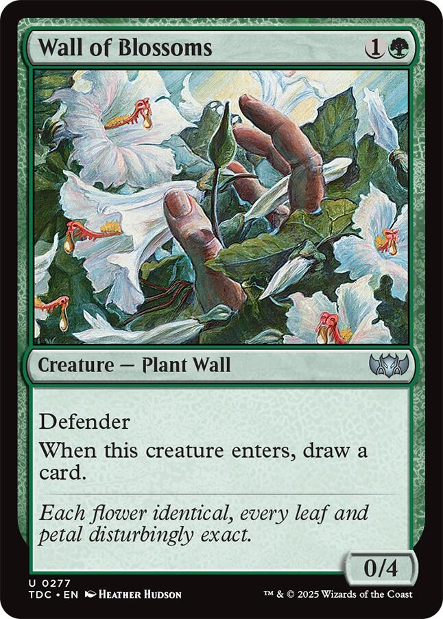 Wall of Blossoms [Tarkir: Dragonstorm Commander] | Dragon's Lair Comics and Fantasy Houston TX