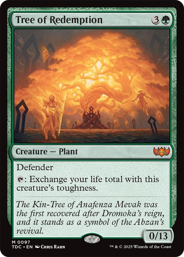 Tree of Redemption [Tarkir: Dragonstorm Commander] | Dragon's Lair Comics and Fantasy Houston TX