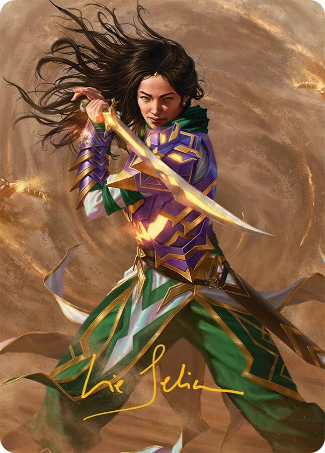 Descendant of Storms Art Card (2/54) (Gold-Stamped Signature) [Tarkir: Dragonstorm Art Series] | Dragon's Lair Comics and Fantasy Houston TX