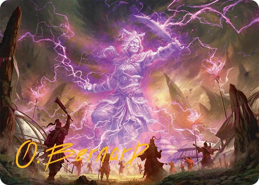 Smile at Death Art Card (4/54) (Gold-Stamped Signature) [Tarkir: Dragonstorm Art Series] | Dragon's Lair Comics and Fantasy Houston TX