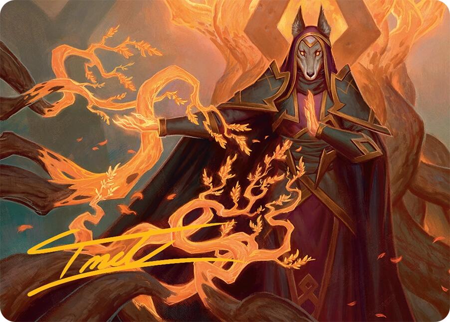 Abzan Devotee Art Card (10/54) (Gold-Stamped Signature) [Tarkir: Dragonstorm Art Series] | Dragon's Lair Comics and Fantasy Houston TX