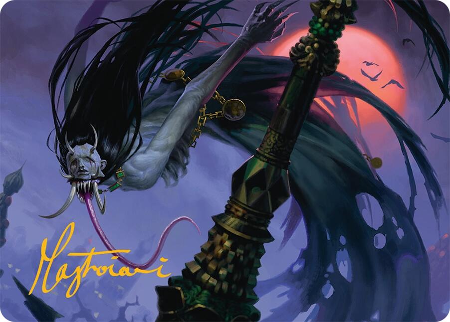 Qarsi Revenant Art Card (12/54) (Gold-Stamped Signature) [Tarkir: Dragonstorm Art Series] | Dragon's Lair Comics and Fantasy Houston TX