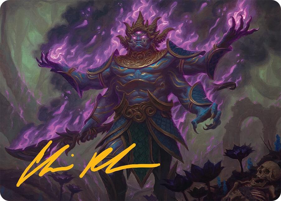 Rot-Curse Rakshasa Art Card (13/54) (Gold-Stamped Signature) [Tarkir: Dragonstorm Art Series] | Dragon's Lair Comics and Fantasy Houston TX