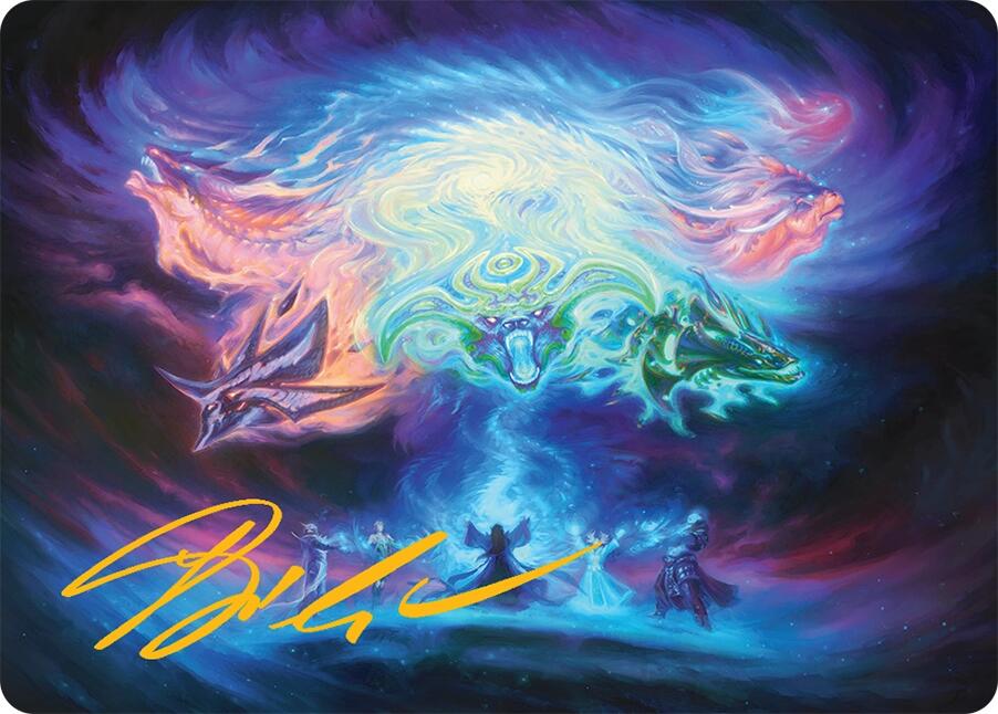 Call the Spirit Dragons Art Card (21/54) (Gold-Stamped Signature) [Tarkir: Dragonstorm Art Series] | Dragon's Lair Comics and Fantasy Houston TX