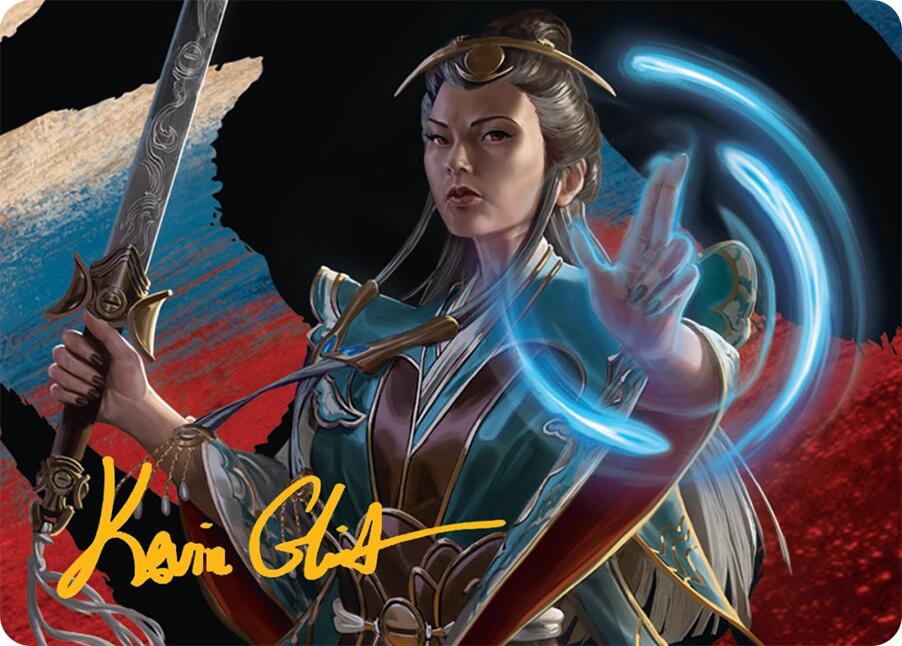 Narset, Jeskai Waymaster Art Card (44/54) (Gold-Stamped Signature) [Tarkir: Dragonstorm Art Series] | Dragon's Lair Comics and Fantasy Houston TX