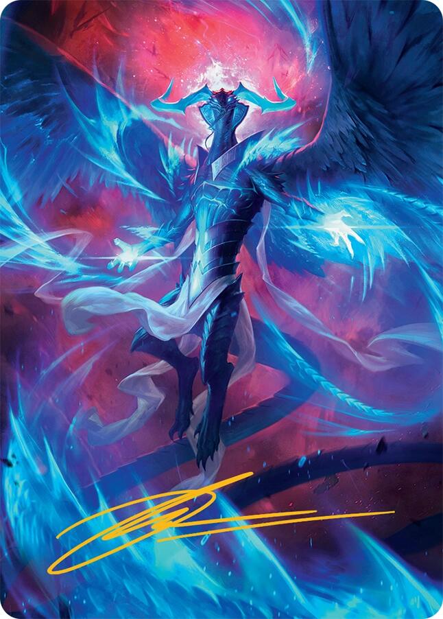 Ugin, Eye of the Storms Art Card (48/54) (Gold-Stamped Signature) [Tarkir: Dragonstorm Art Series] | Dragon's Lair Comics and Fantasy Houston TX