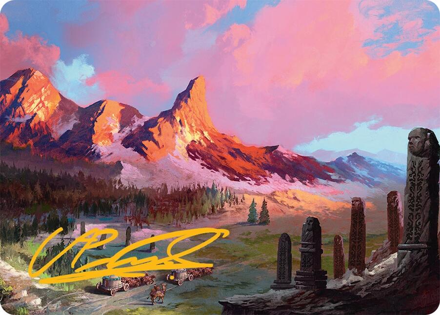 Rugged Highlands Art Card (29/54) (Gold-Stamped Signature) [Tarkir: Dragonstorm Art Series] | Dragon's Lair Comics and Fantasy Houston TX