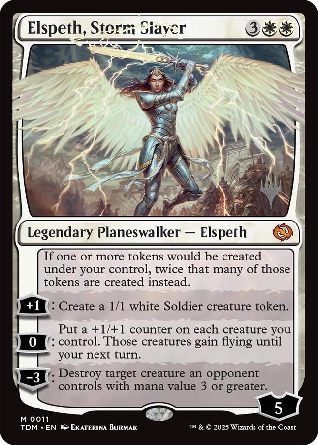 Elspeth, Storm Slayer [Tarkir: Dragonstorm Promos] | Dragon's Lair Comics and Fantasy Houston TX