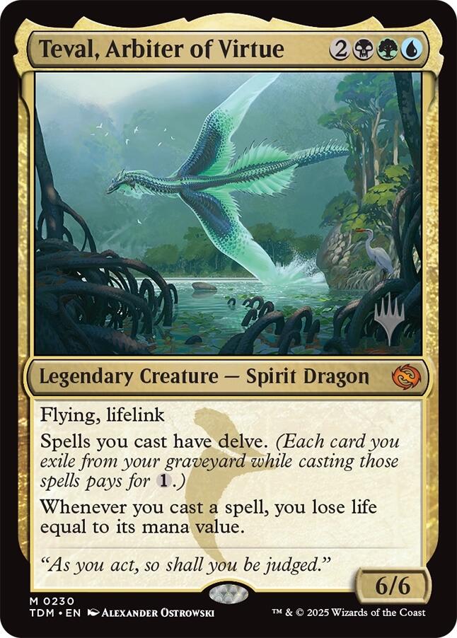 Teval, Arbiter of Virtue [Tarkir: Dragonstorm Promos] | Dragon's Lair Comics and Fantasy Houston TX