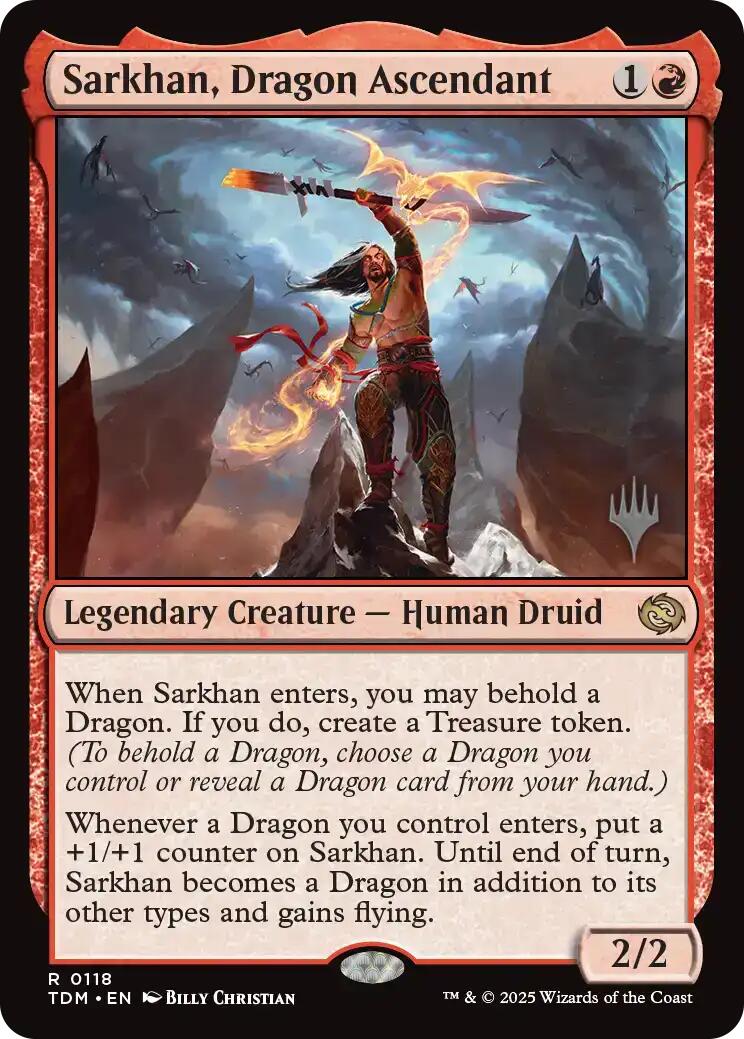 Sarkhan, Dragon Ascendant [Tarkir: Dragonstorm Promos] | Dragon's Lair Comics and Fantasy Houston TX