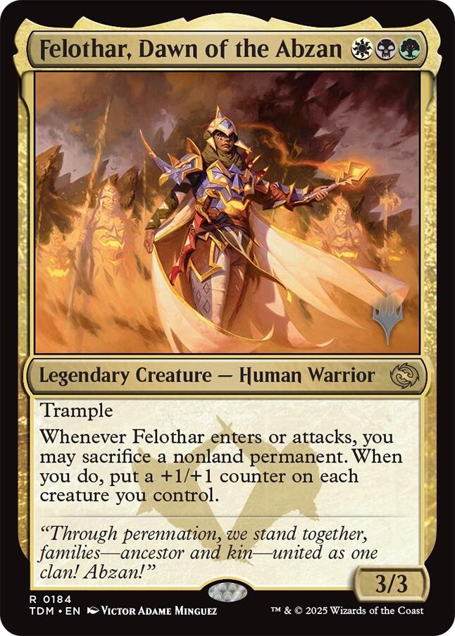 Felothar, Dawn of the Abzan [Tarkir: Dragonstorm Promos] | Dragon's Lair Comics and Fantasy Houston TX