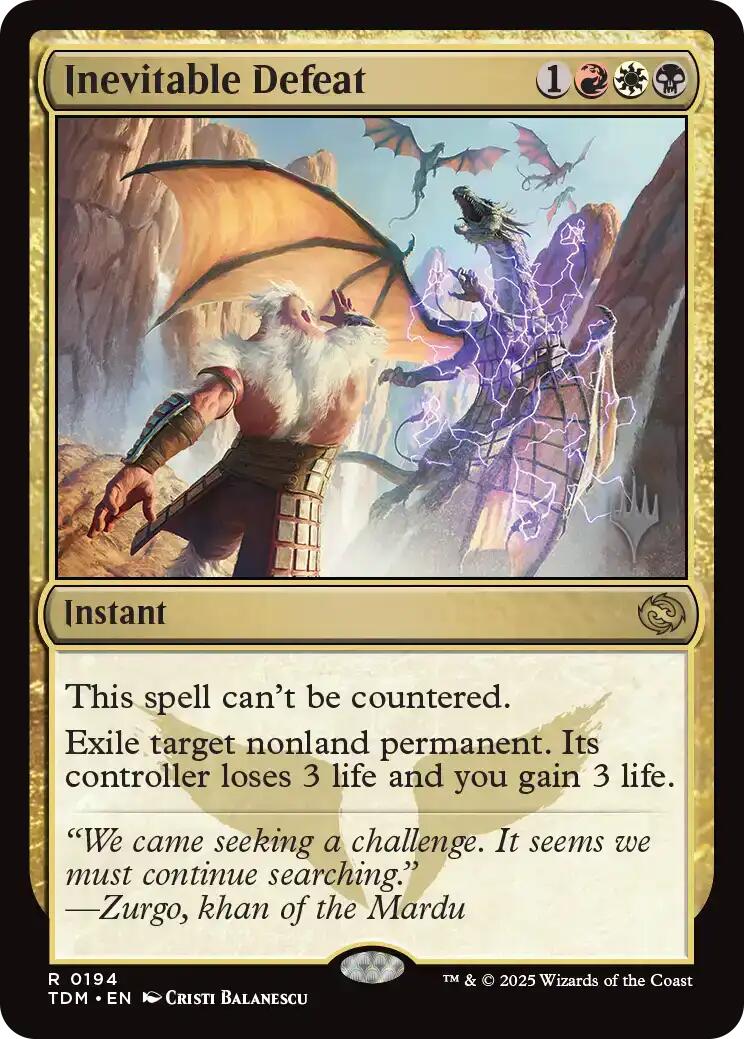 Inevitable Defeat [Tarkir: Dragonstorm Promos] | Dragon's Lair Comics and Fantasy Houston TX