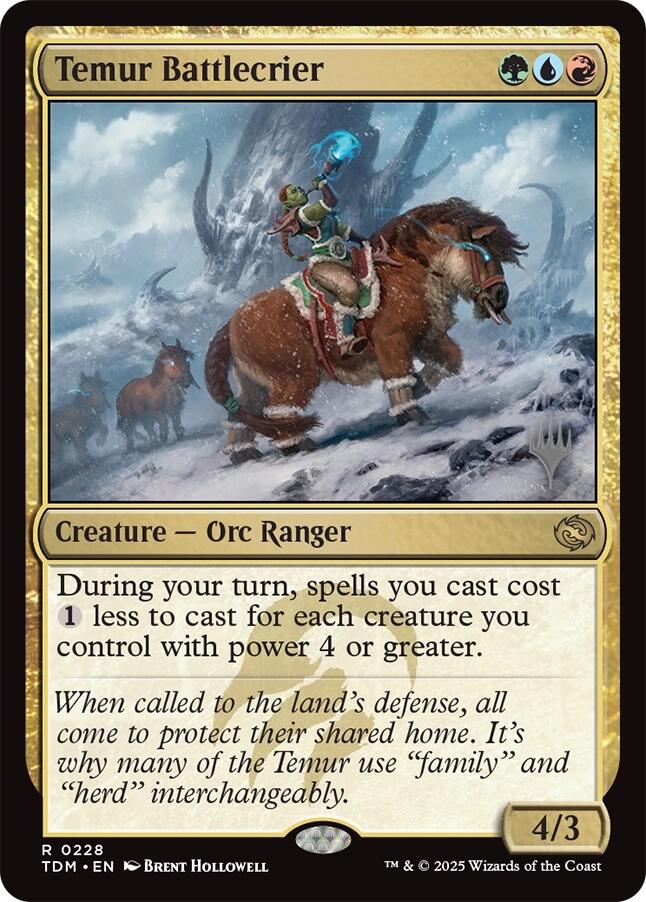 Temur Battlecrier [Tarkir: Dragonstorm Promos] | Dragon's Lair Comics and Fantasy Houston TX