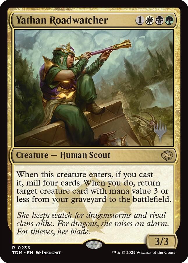 Yathan Roadwatcher [Tarkir: Dragonstorm Promos] | Dragon's Lair Comics and Fantasy Houston TX