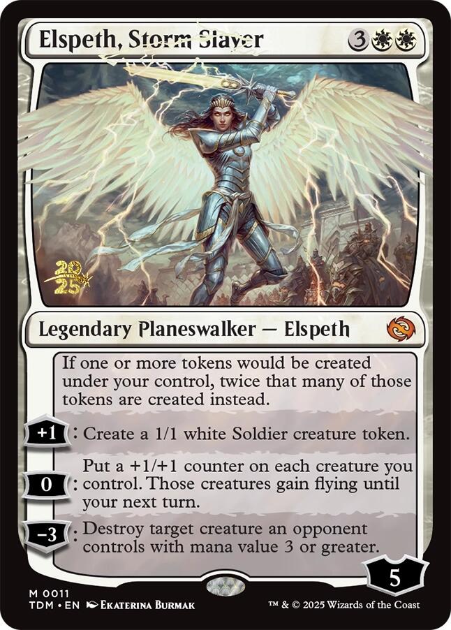 Elspeth, Storm Slayer [Tarkir: Dragonstorm Prerelease Promos] | Dragon's Lair Comics and Fantasy Houston TX