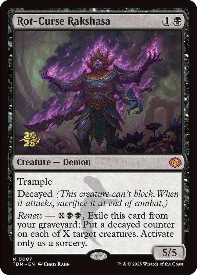 Rot-Curse Rakshasa [Tarkir: Dragonstorm Prerelease Promos] | Dragon's Lair Comics and Fantasy Houston TX