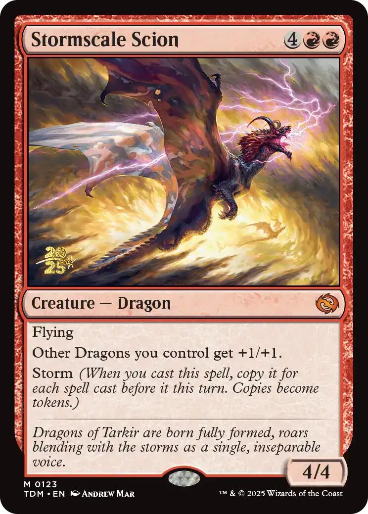Stormscale Scion [Tarkir: Dragonstorm Prerelease Promos] | Dragon's Lair Comics and Fantasy Houston TX