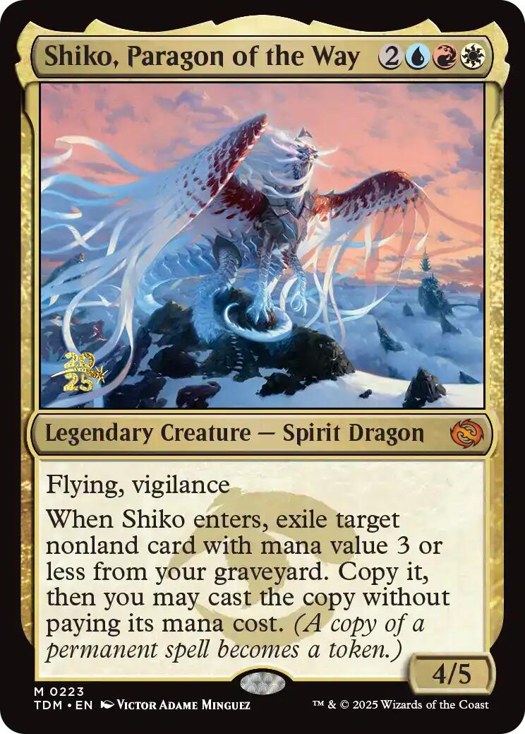 Shiko, Paragon of the Way [Tarkir: Dragonstorm Prerelease Promos] | Dragon's Lair Comics and Fantasy Houston TX
