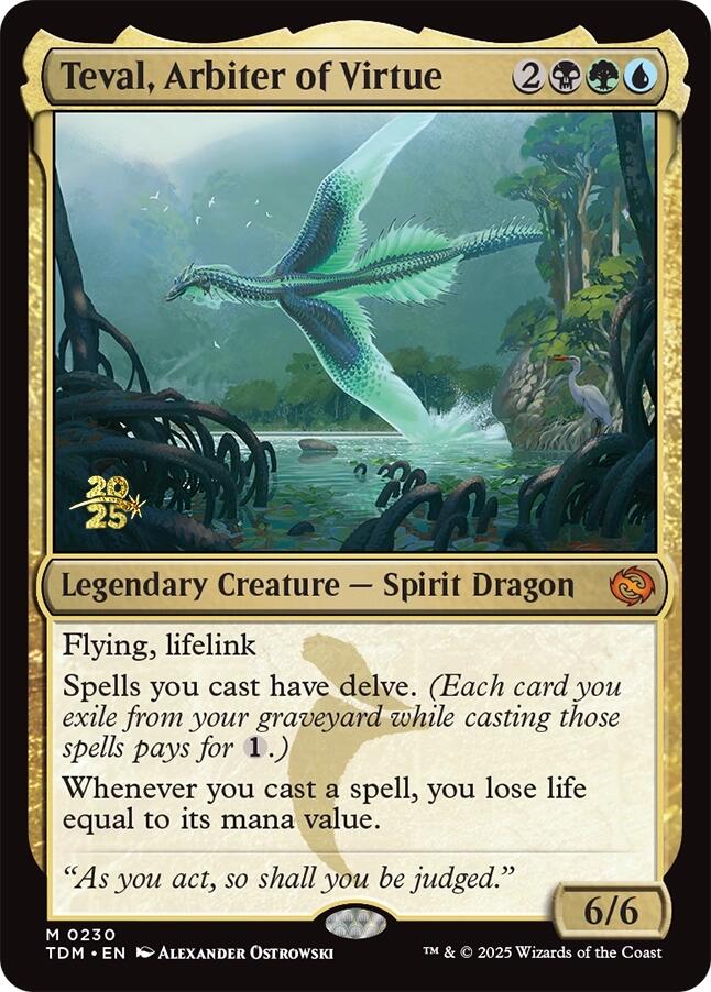 Teval, Arbiter of Virtue [Tarkir: Dragonstorm Prerelease Promos] | Dragon's Lair Comics and Fantasy Houston TX
